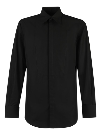 Dsquared2 Pointed-collar Cotton Shirt In Black