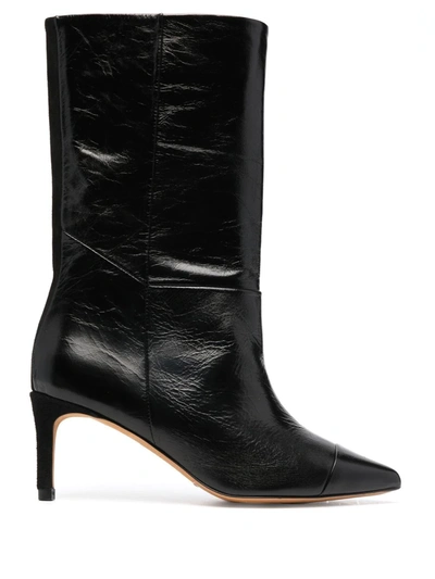 Iro 70mm Patent-leather Ankle Boots In Black