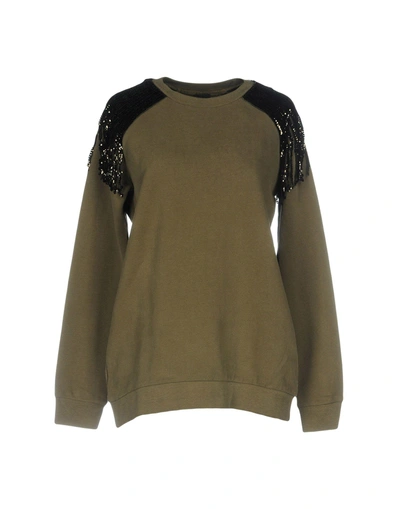 Pinko Sweatshirt In Military Green