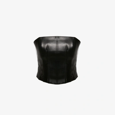 ALEXANDER MCQUEEN Leather bustier top