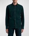 Rag & Bone Gus Corduroy Long-sleeve Shirt In Dark Green