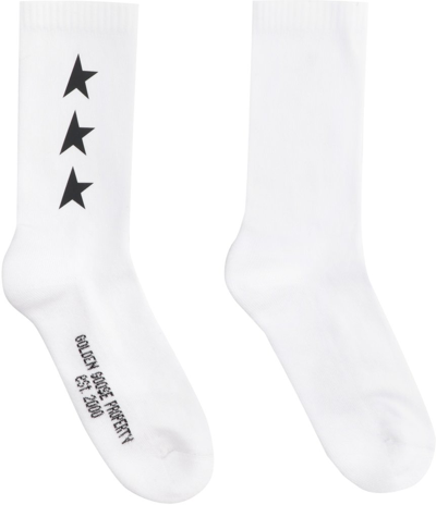 Golden Goose Womens White Cotton Socks