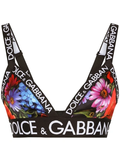 Womens Dolce & Gabbana multi Satin Triangle Bra