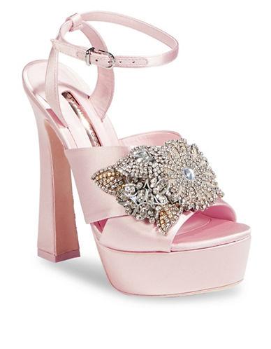Sophia Webster Embellished Peep-toe Platform Heels-pink | ModeSens