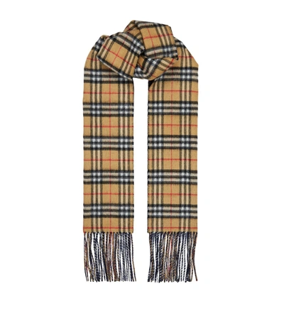 Burberry Vintage Check Cashmere Scarf In Blue