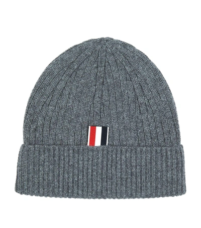 Thom Browne Cashmere Four-stripe Hat In Navy