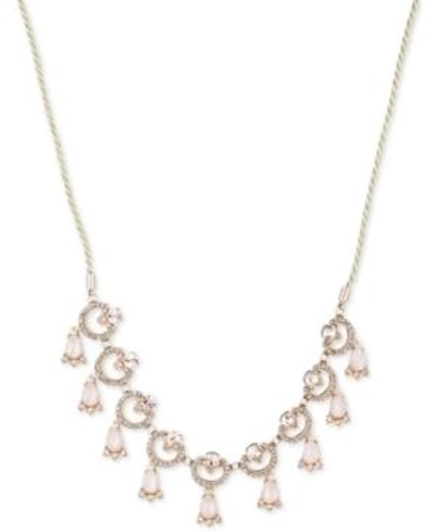 Marchesa Gold-tone Multi-stone Slider Necklace