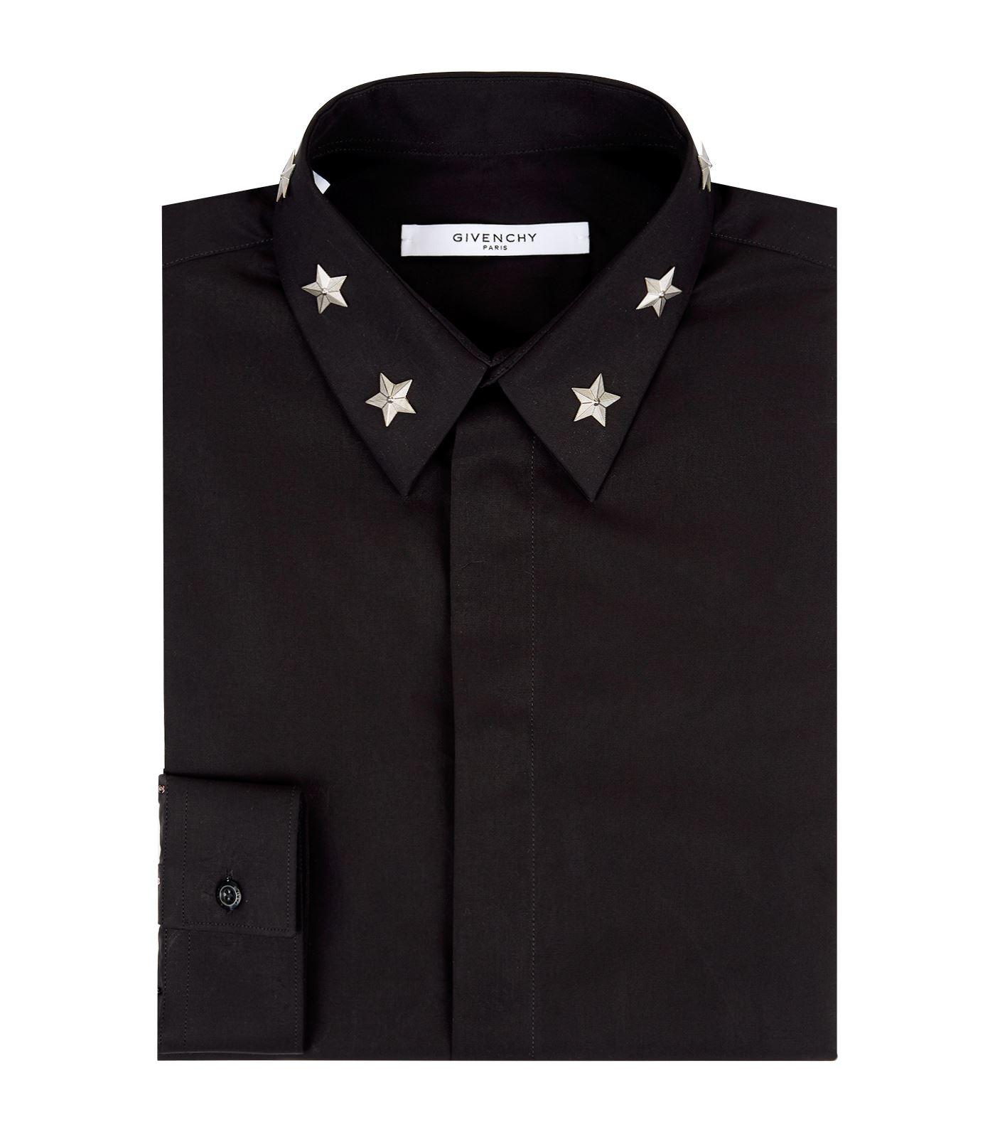 shirt with stars on collar