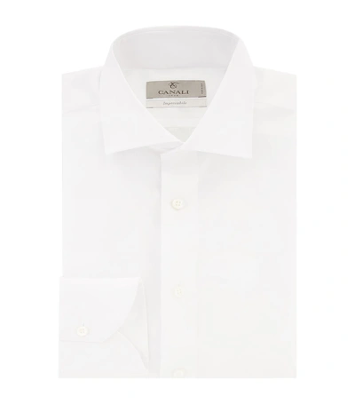 Canali Cotton Linen Shirt In White