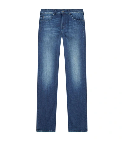 7 For All Mankind Slimmy Luxe Performance Skinny Jeans In Blue