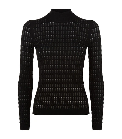 Alexander Wang T Lace Knit Sweater In Black