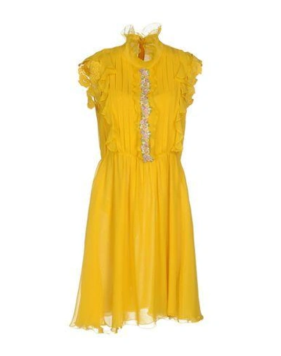 Giambattista Valli Short Dress In Yellow