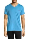 Burberry Jadford Standard Fit V-neck Tee In Light Azure