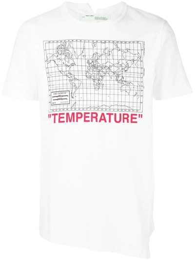 Off-white Map Spliced White Cotton T-shirt