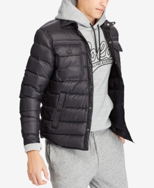 ralph lauren men's black puffer jacket