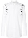 Neil Barrett Lightning Bolt Longsleeved T-shirt In Geometric Print,white