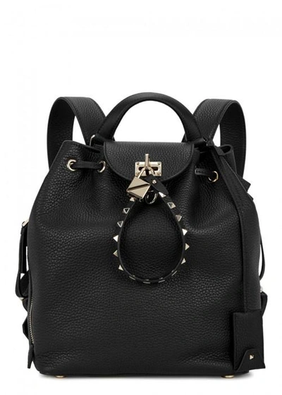 Valentino Garavani Black Leather Backpack