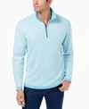 Tommy Bahama Sea Glass Reversible Quarter Zip Pullover In Breeze Blue