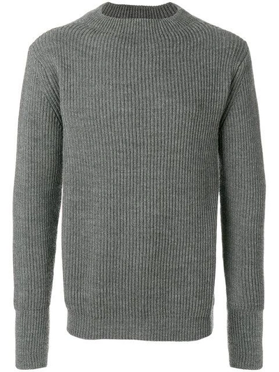 Andersen-andersen Symmetric Crew Neck Sweater - Grey