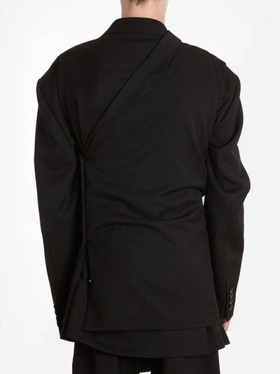 Raf Simons Men's Black Asymmetric Waistcoat