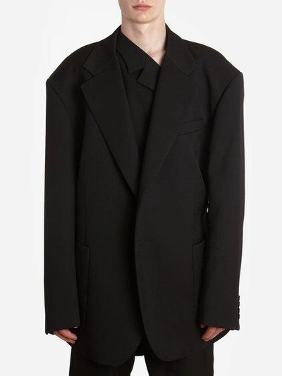 Raf Simons Men's Oversized Blazer With Patched Pockets In Runway Piece