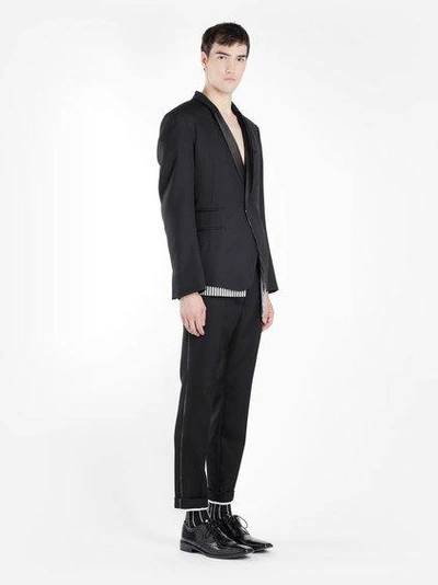 Haider Ackermann Men's Black High Waist Tailored Trousers In Runway Piece