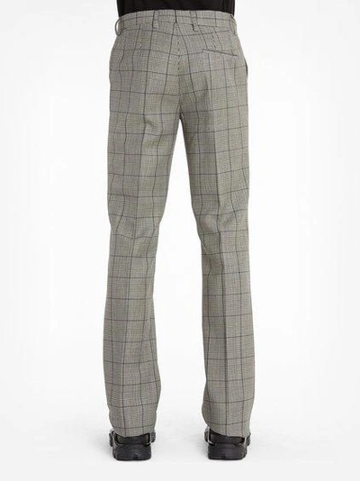Raf Simons Slim-fit Prince Of Wales Checked Virgin Wool And Mohair-blend Trousers In Black