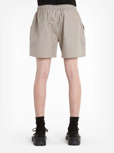 Raf Simons ' Men's Brown Drawstring Shorts With Tape Detail
