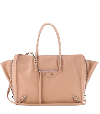 Balenciaga Papier B4 Zip-around Leather Shoulder Bag In Neutrals