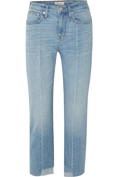 Madewell The Perfect Summer Cropped High-rise Straight-leg Jeans In Light Denim