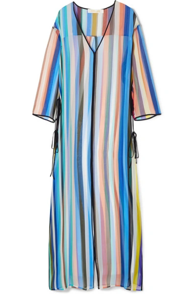 Diane Von Furstenberg Multicolored Owen Stripe Print Tunic