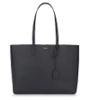 Saint Laurent Large Leather Tote In Marine