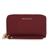 Michael Michael Kors Jet Set Travel Large Leather Phone Wallet In Mulberry