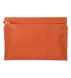 Loewe Large Textured Leather Pouch In Orange
