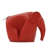 Loewe Elephant Leather Coin Purse In Primary Red