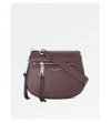 Marc Jacobs Recruit Small Grained Leather Saddle Bag In Blackberry