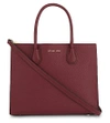 Michael Michael Kors Mercer Large Grained Leather Tote Bag In Mulberry