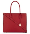 Michael Michael Kors Mercer Large Grained Leather Tote Bag In Bright Red/sig