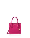 Michael Michael Kors Studio Mercer Medium Leather Messenger In Ultra Pink/gold