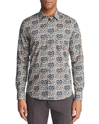Paul Smith Liberty Print Floral Slim Fit Button-down Shirt In Green
