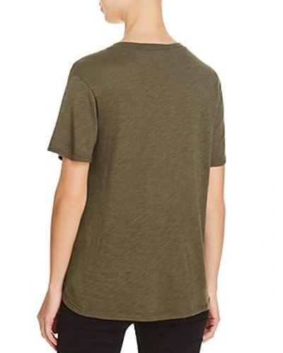 Splendid V-neck Slub Tee In Olivine