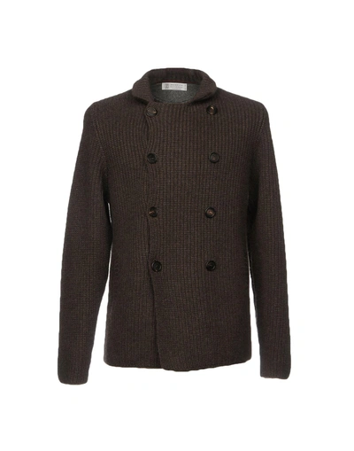 Brunello Cucinelli Cardigan In Dark Brown