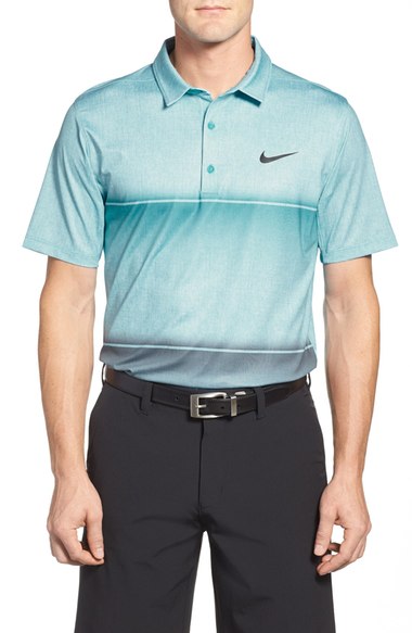 Nike 'mobility Stripe' Dri-fit Golf Polo In White/ Blue Multi | ModeSens