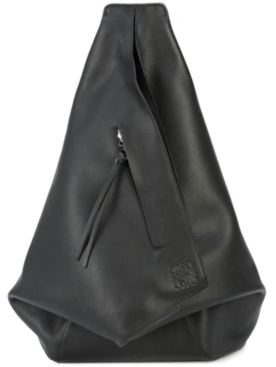 Loewe Anton Leather Sling Pack - Black