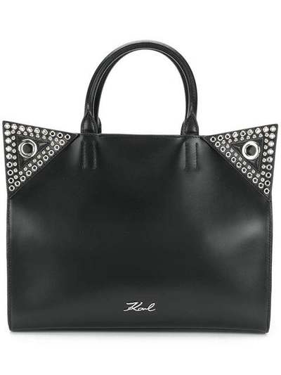 Karl Lagerfeld Rocky Choupette Shopper Tote - Black