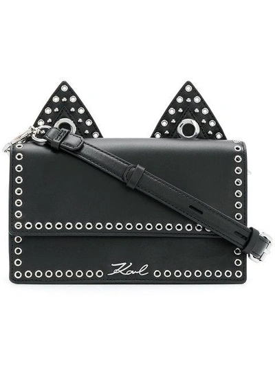 Karl Lagerfeld Rocky Choupette Shoulder Bag - Black