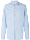 Prada Fantasia-print Cotton-poplin Shirt In Light Blue
