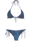 Amir Slama Denim Bikini Set In Blue