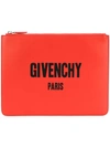 Givenchy Iconic Logo Print Pouch In Red