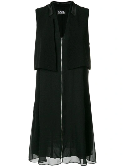 Karl Lagerfeld Sleeveless Tuxedo Dress